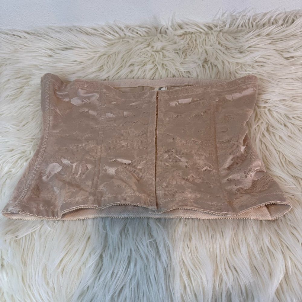 Frederick's of Hollywood nude floral waist trainer XL